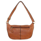 Pierre Cardin Unisex Burnished Leather Sling Bag in Cognac