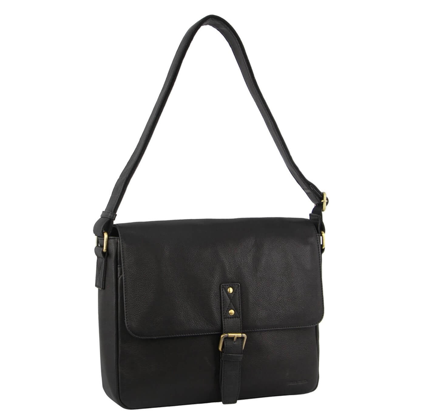 Pierre Cardin PC3500 Mens Leather Business Satchel/Black