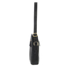 Pierre Cardin Men's Rustic Leather Crossbody Bag in Black