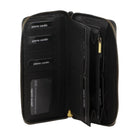 Pierre Cardin Women’s Leather Zip-around Wallet in Black