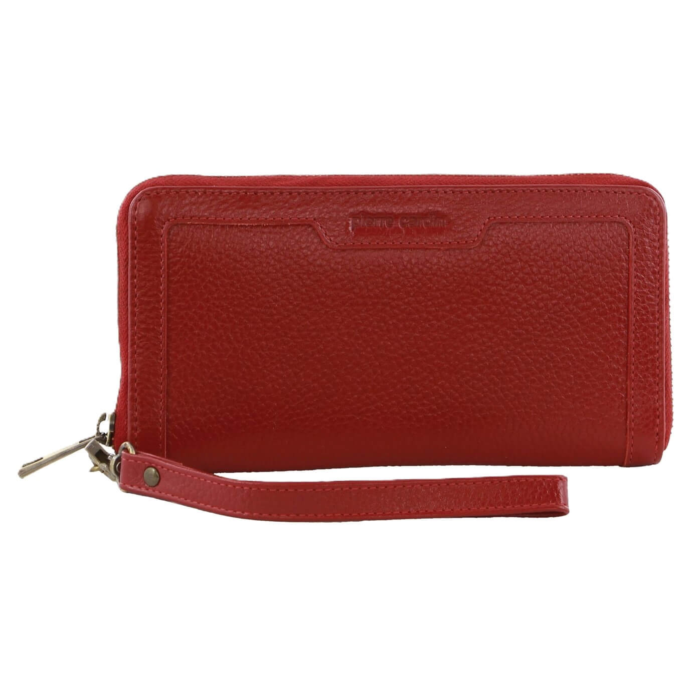 Pierre Cardin Women’s Leather Zip-around Wallet in Red