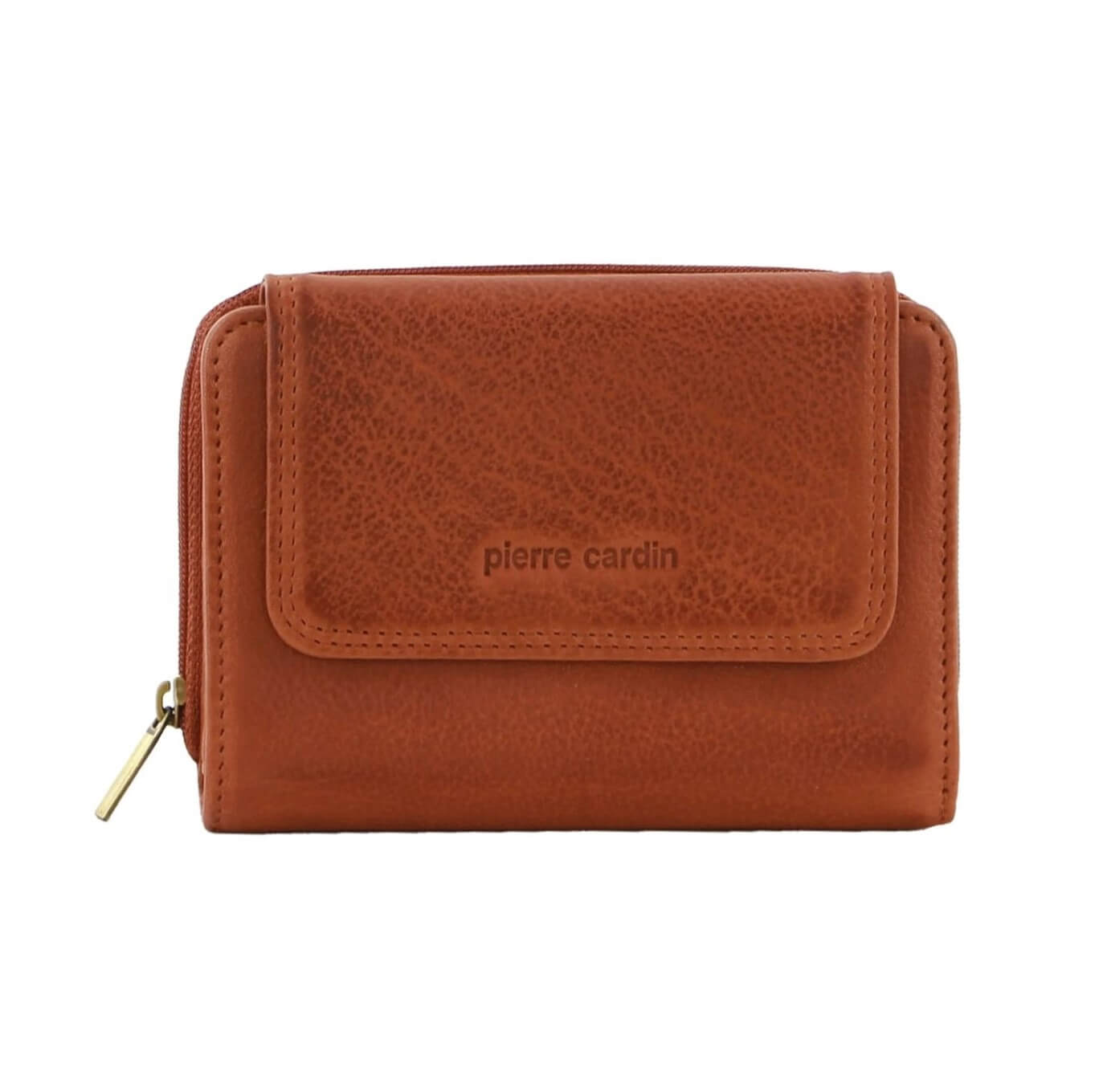 Pierre Cardin Women’s Leather Bi-Fold Wallet in Cognac