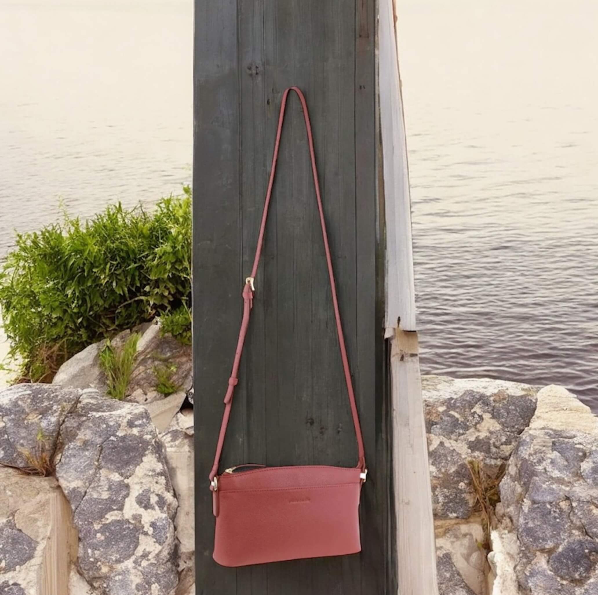 Pierre Cardin Italian Leather Ladies’ Crossbody Bag in Rose