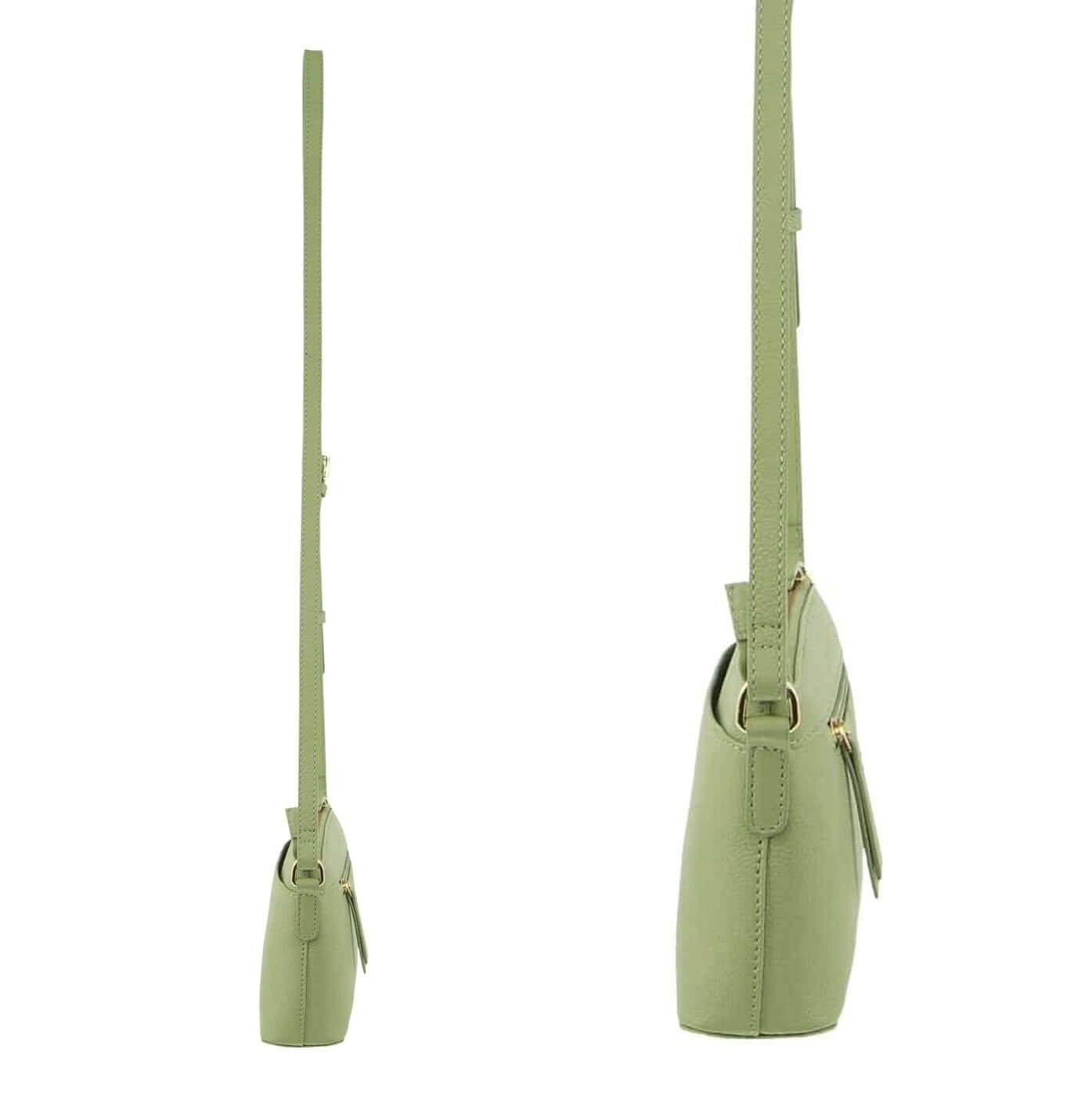 Pierre Cardin Italian Leather Ladies’ Crossbody Bag in Jade