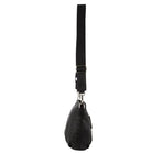 Pierre Cardin Black Leather Crossbody Bag with Webbing Strap