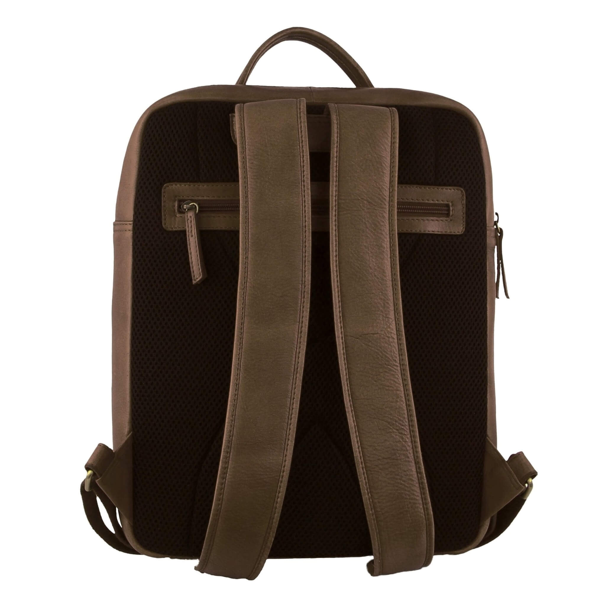 Pierre Cardin Italian Leather Business-Laptop Backpack in Oak
