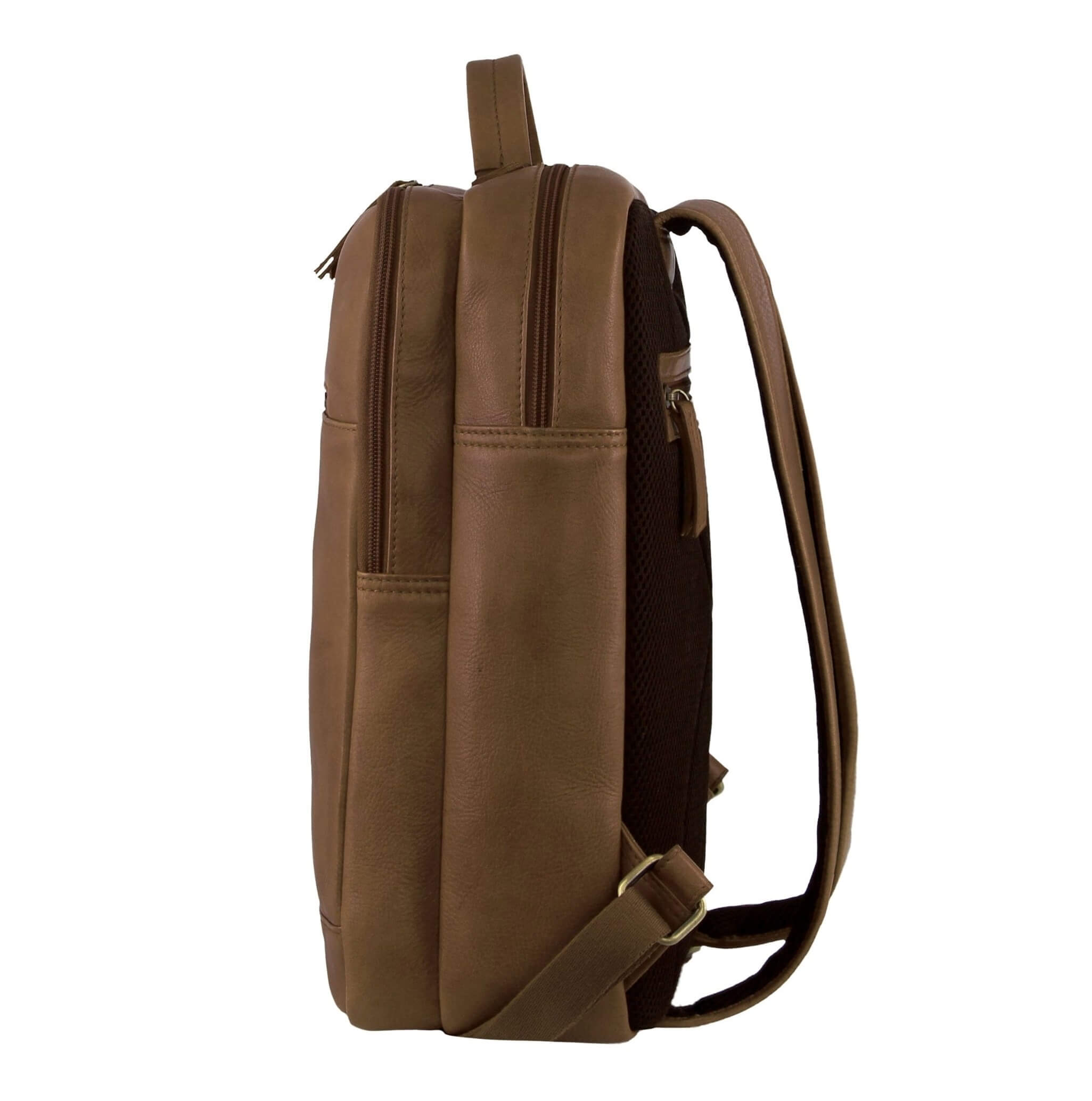 Pierre Cardin Italian Leather Business-Laptop Backpack in Oak