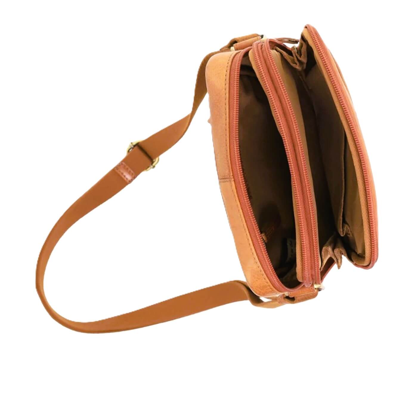 Pierre Cardin PC3712 Italian Leather Cross Body-bag/Cognac