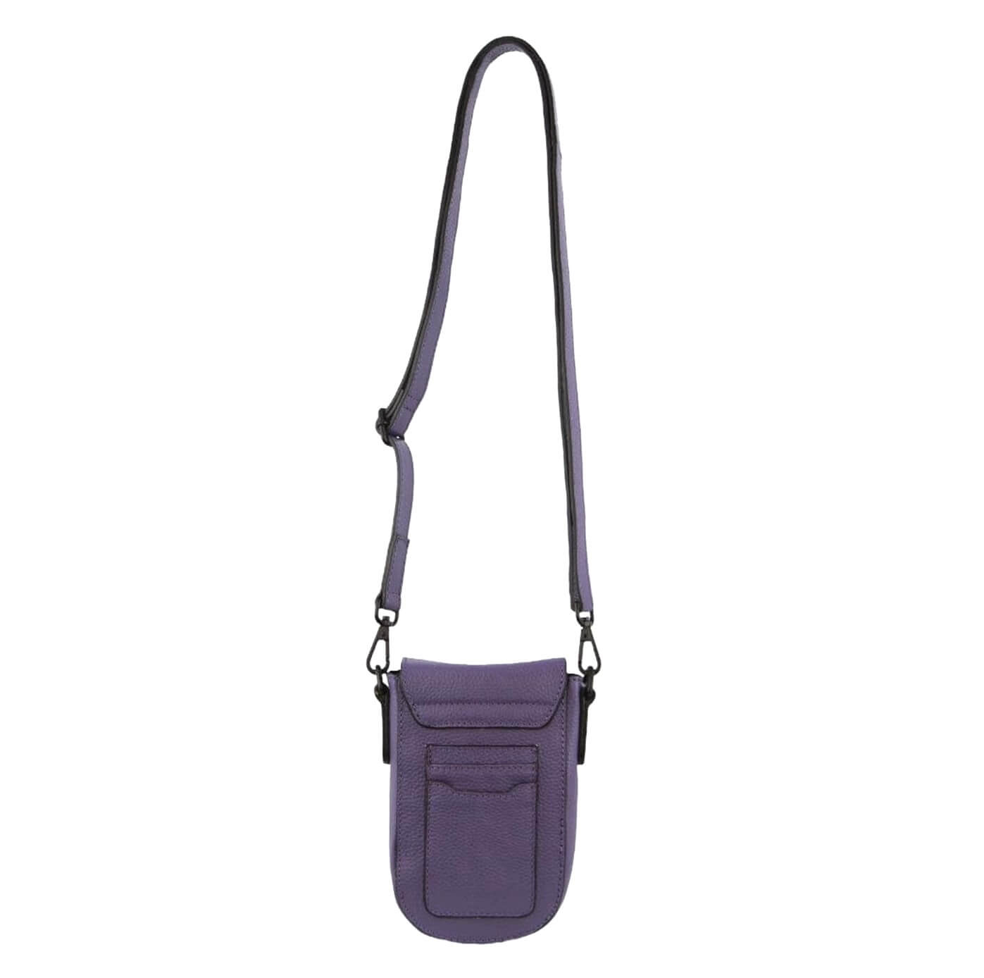 Pierre Cardin Ladies Rustic Leather Phone Bag in Purple