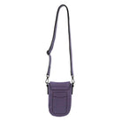 Pierre Cardin Ladies Rustic Leather Phone Bag in Purple