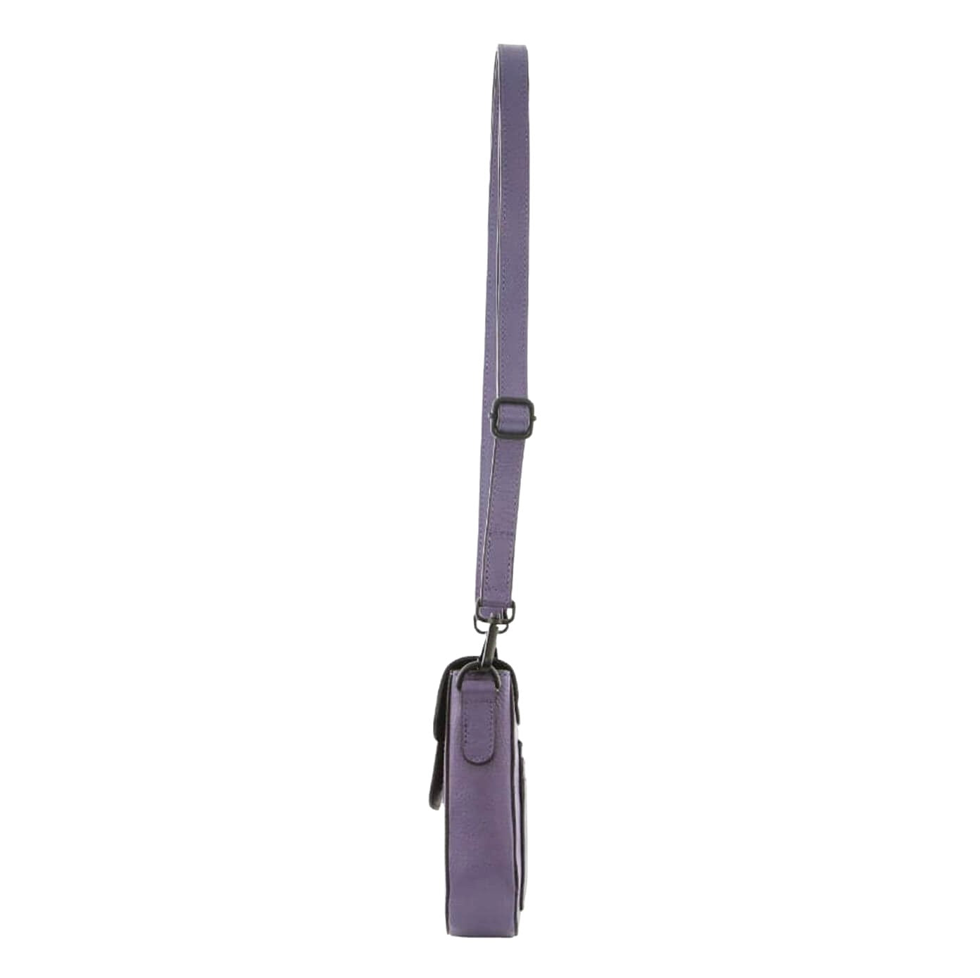 Pierre Cardin Ladies Rustic Leather Phone Bag in Purple