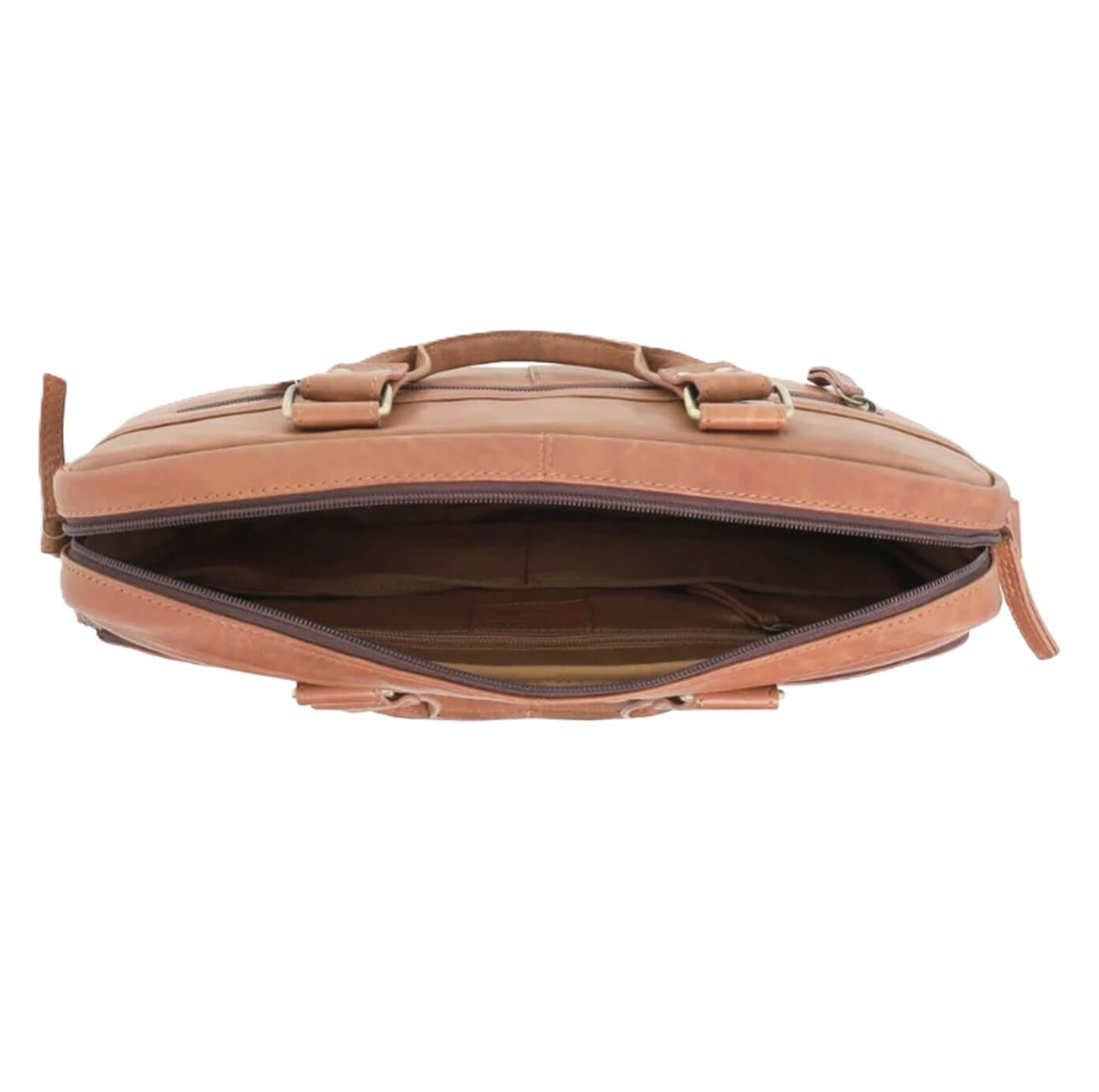 Pierre Cardin PC3763 Multi-Compartment Leather Computer Bag/Cognac