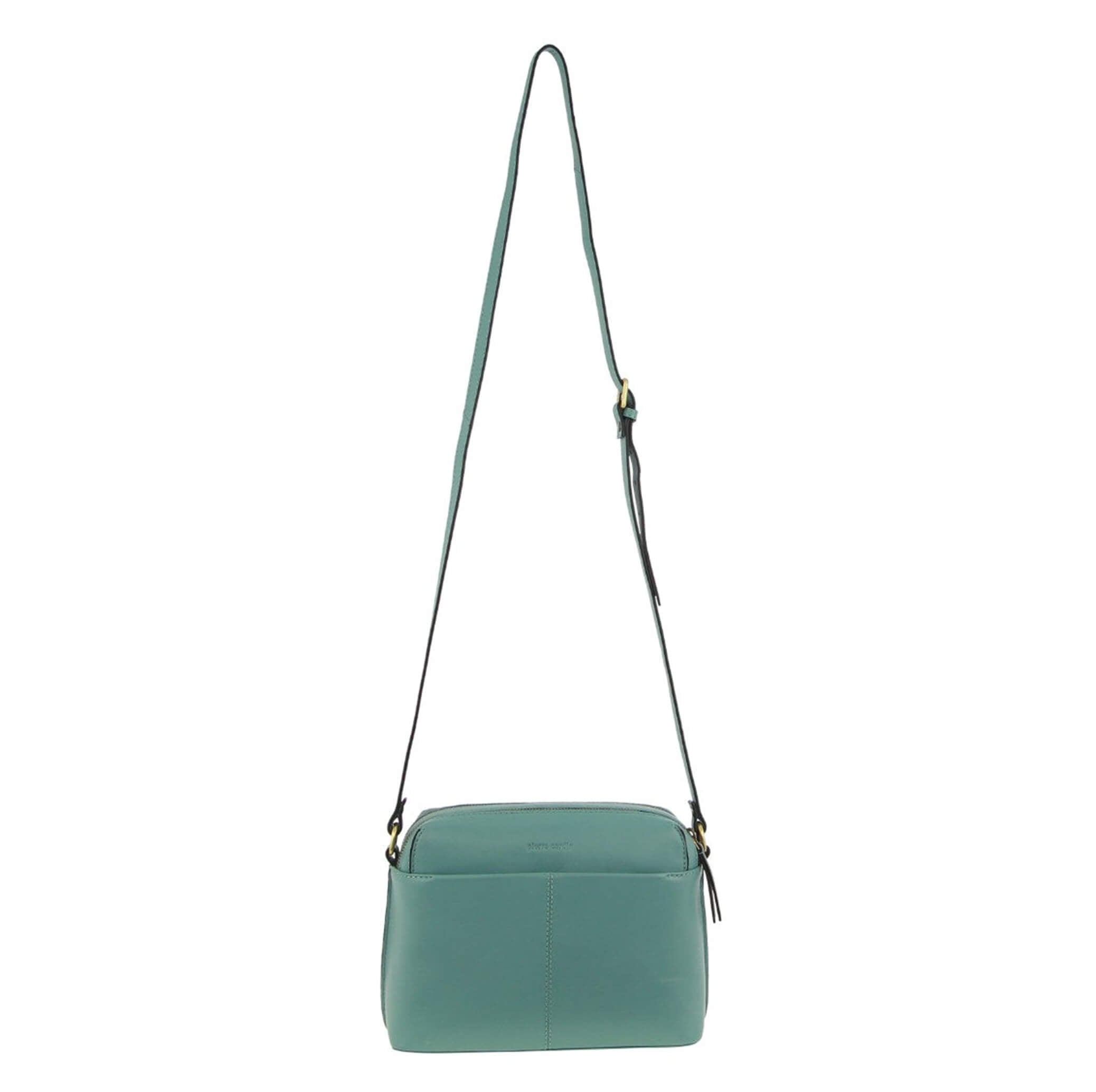 Pierre Cardin Ladies Italian Leather Crossbody Bag in Moss