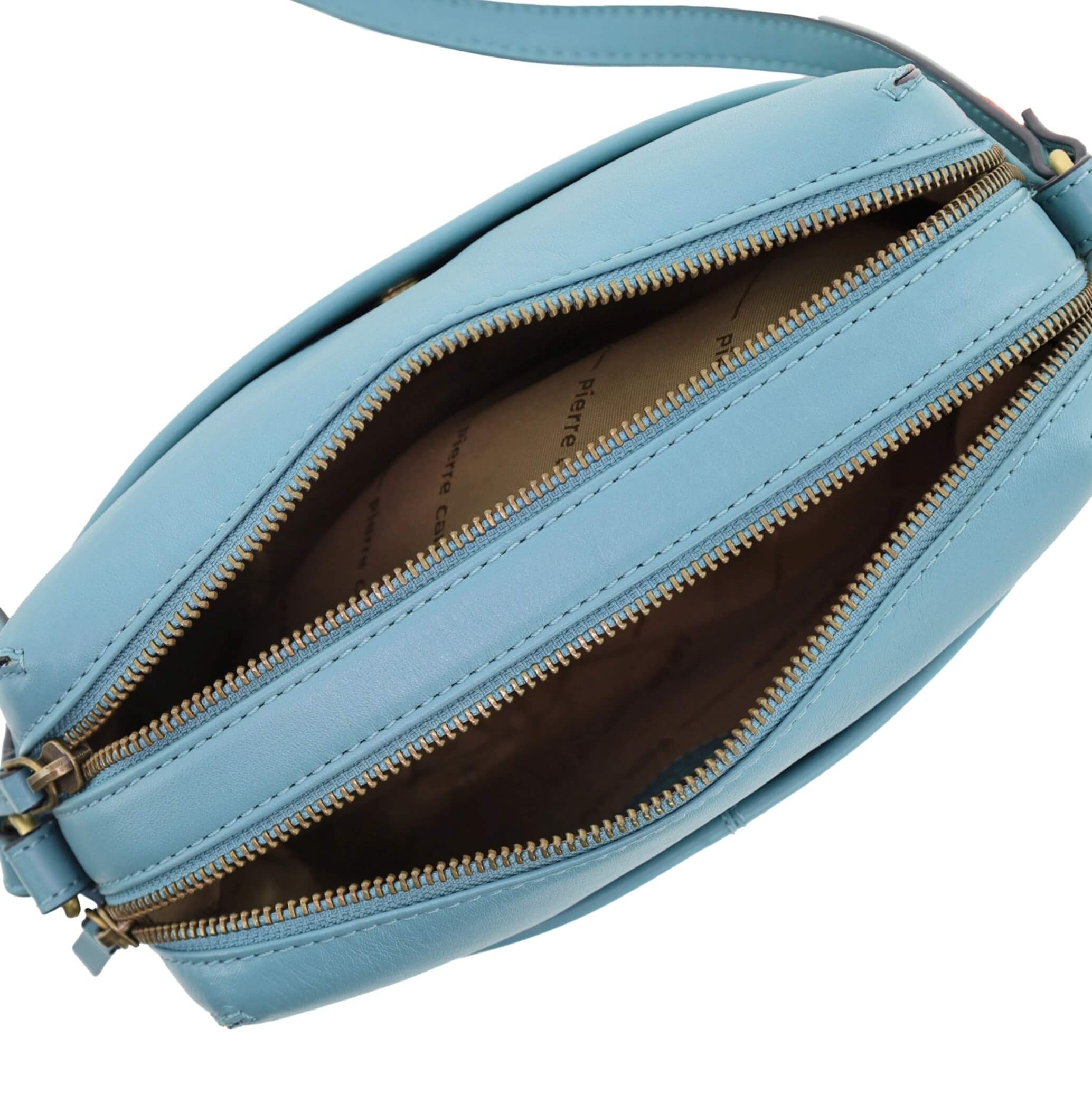 Pierre Cardin Ladies Italian Leather Crossbody Bag in Moss