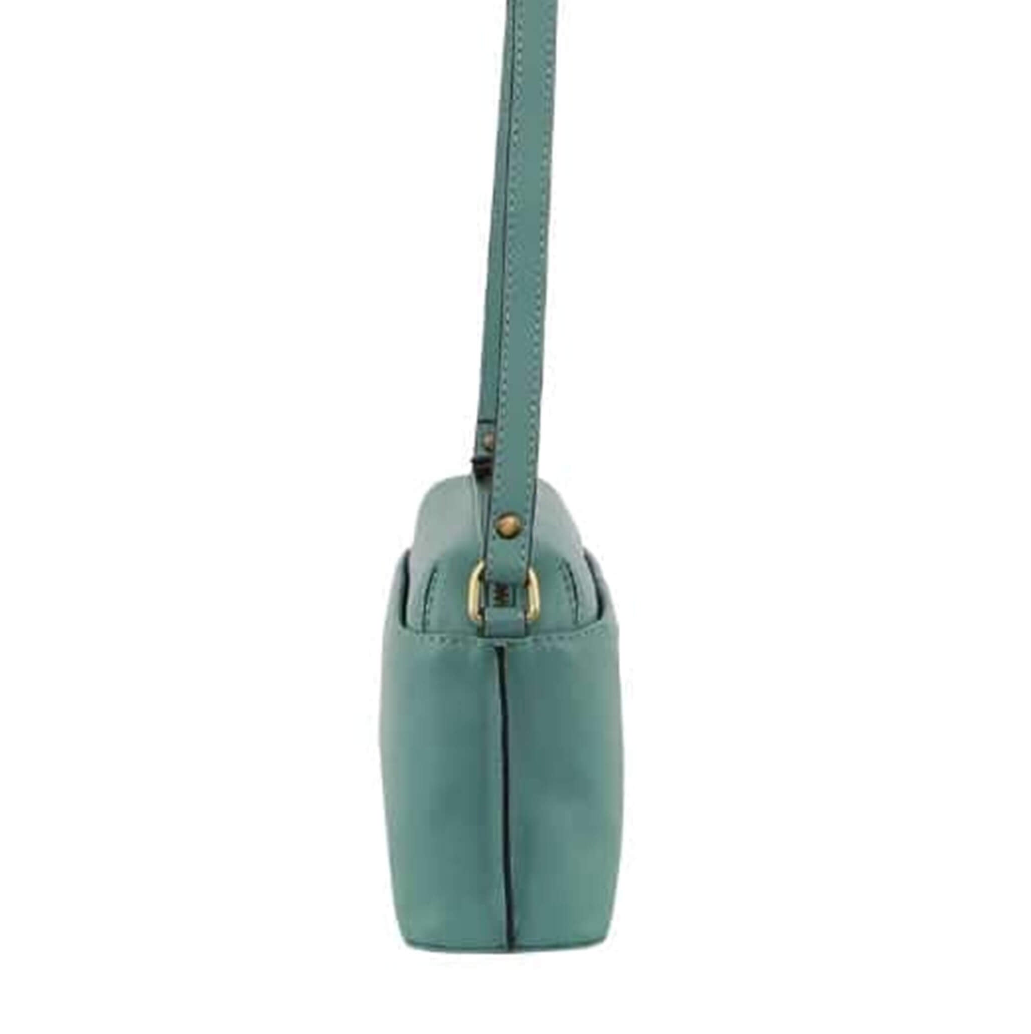 Pierre Cardin Casual Leather Crossbody Bag in Moss