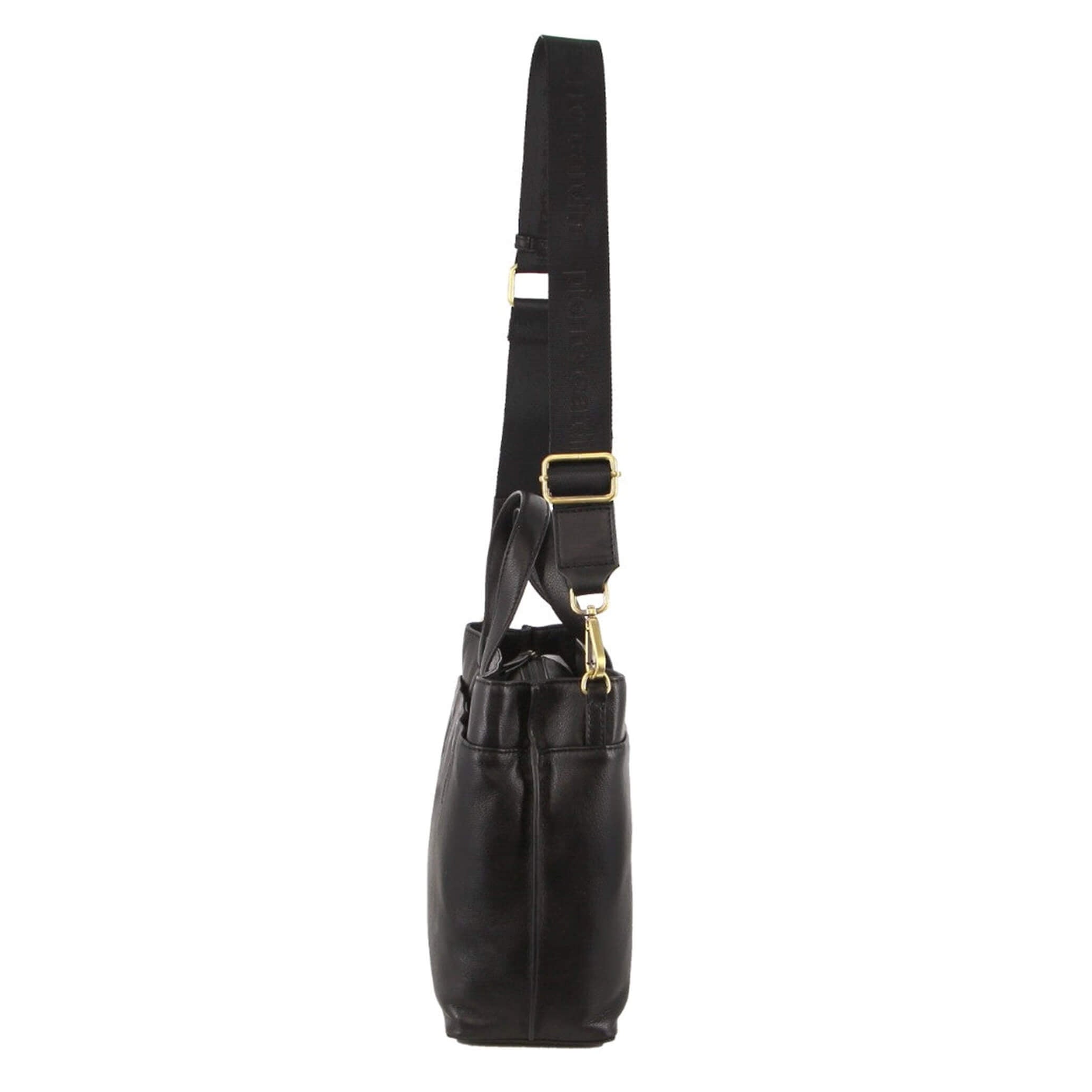 Pierre Cardin Ladies Italian Leather Crossbody Bag in Black