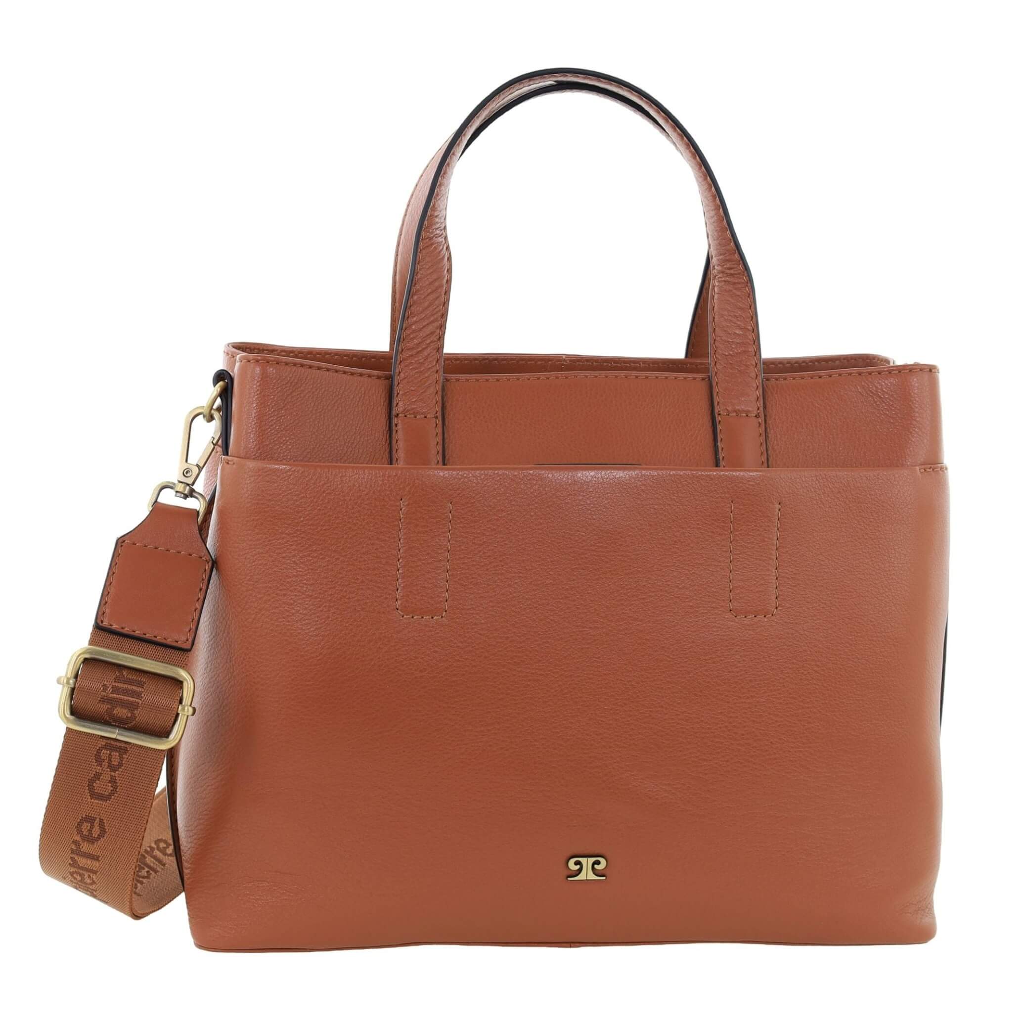 Pierre Cardin Ladies Italian Leather Crossbody Bag in Tan