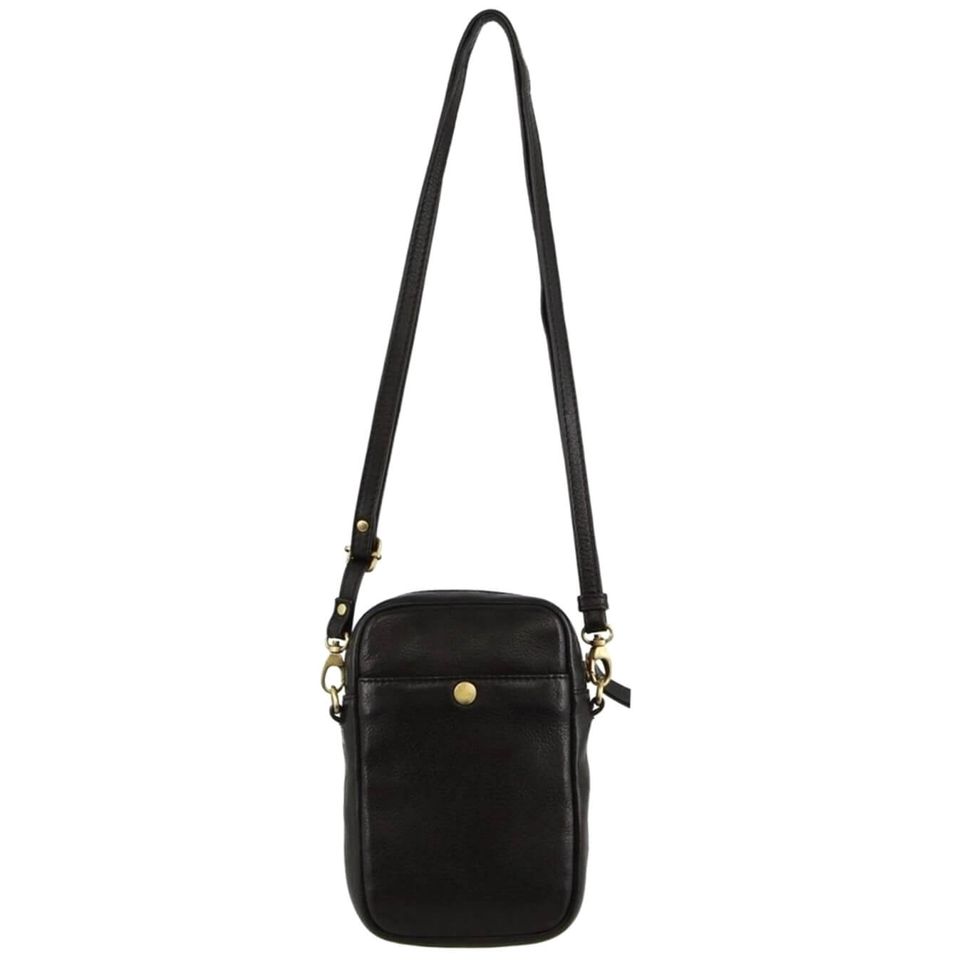 Pierre Cardin RFID Ladies Textured Leather Phone Bag in Black