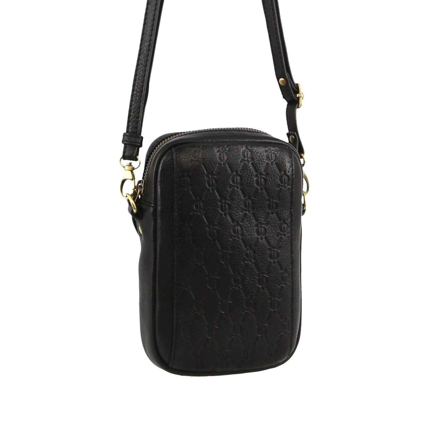 Pierre Cardin RFID Ladies Textured Leather Phone Bag in Black