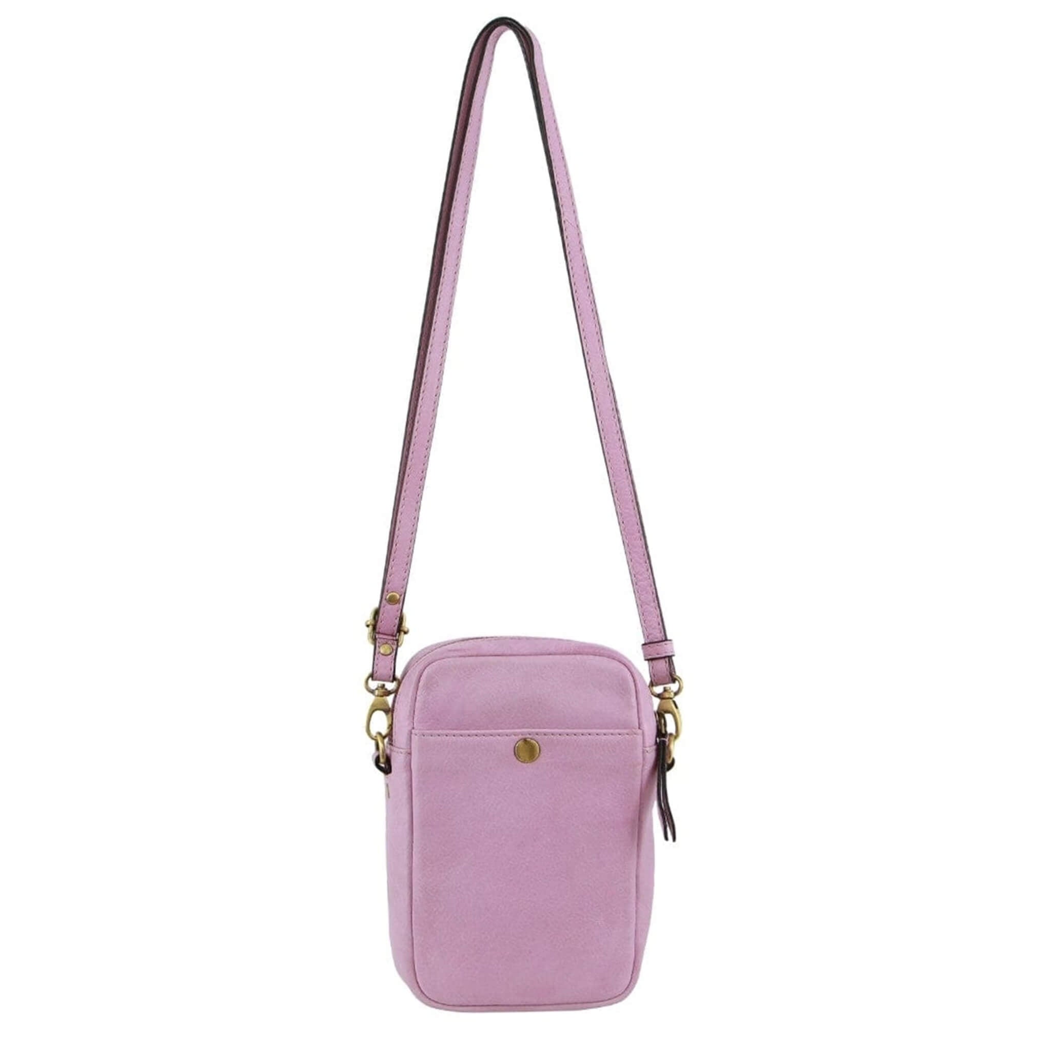 Pierre Cardin Ladies Leather Textured Phone Bag in Pink