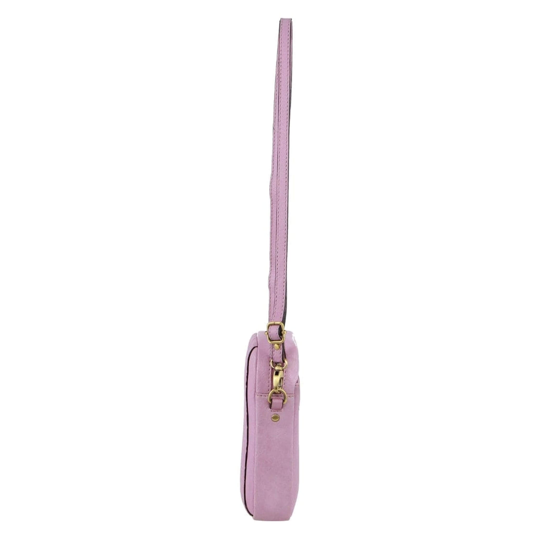 Pierre Cardin Ladies Leather Textured Phone Bag in Pink