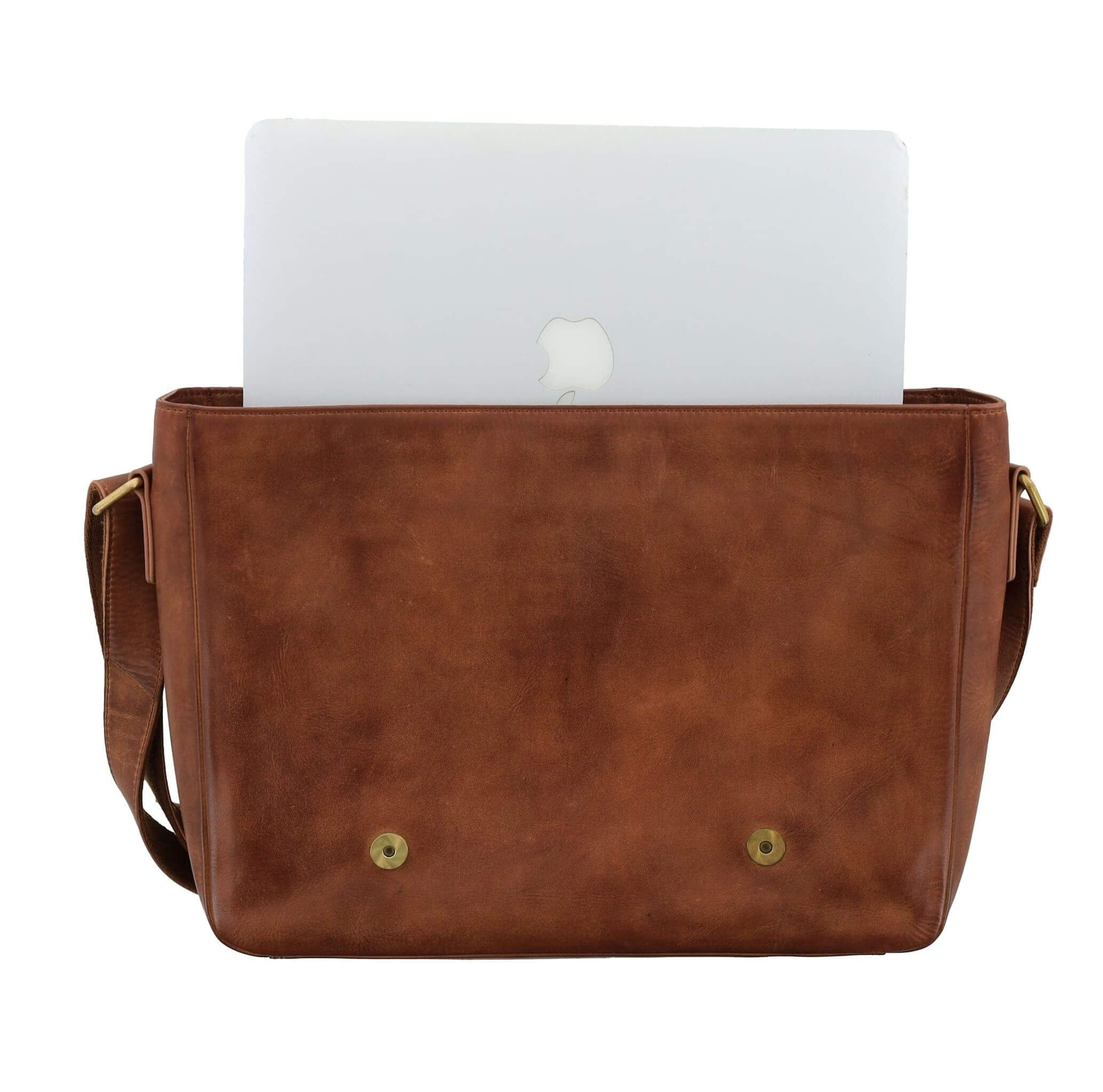 Pierre Cardin PC3830 Rustic Leather Computer Bag/Cognac
