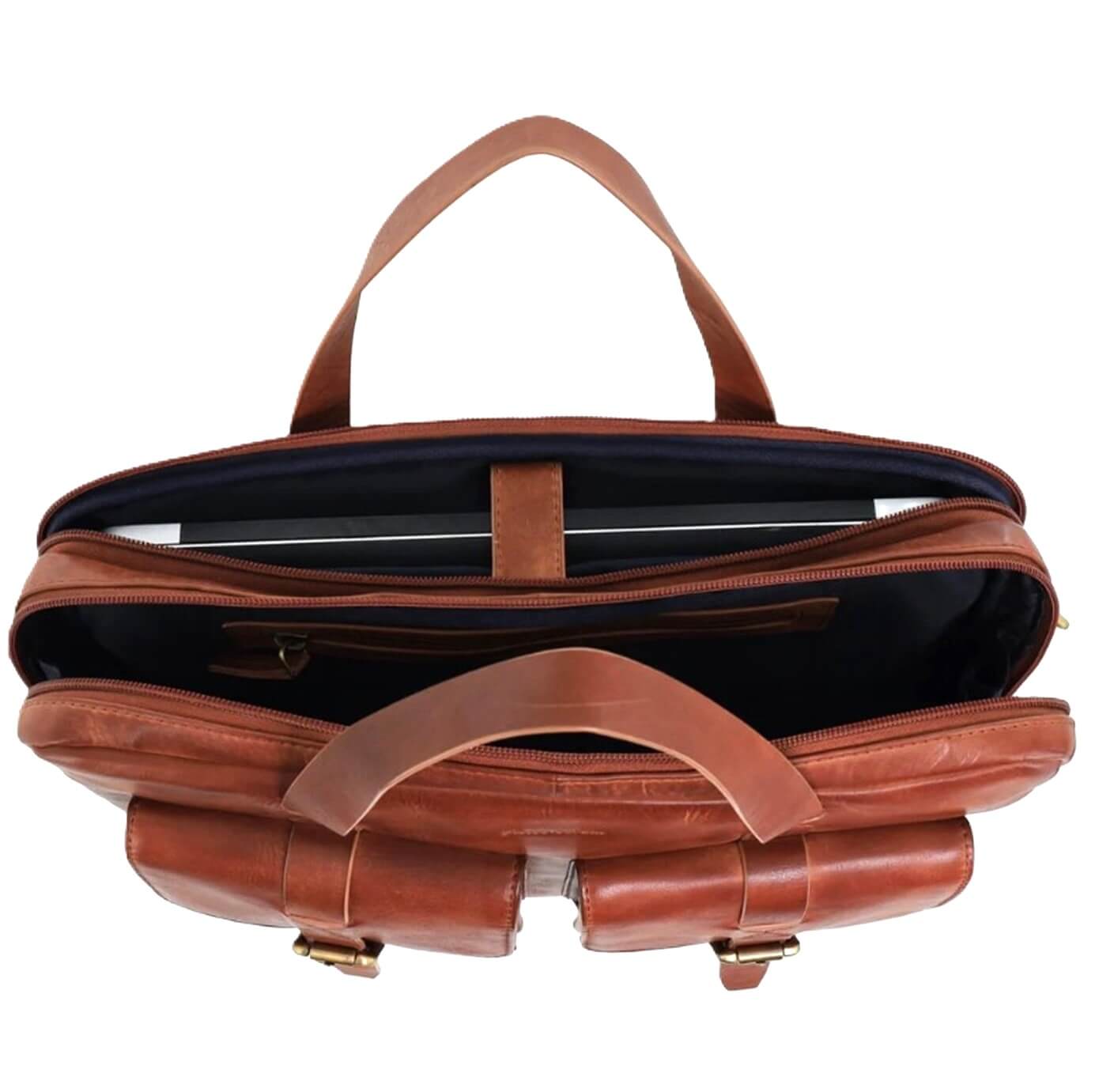 Pierre Cardin PC3831 Mens Leather Business Bag/Cognac