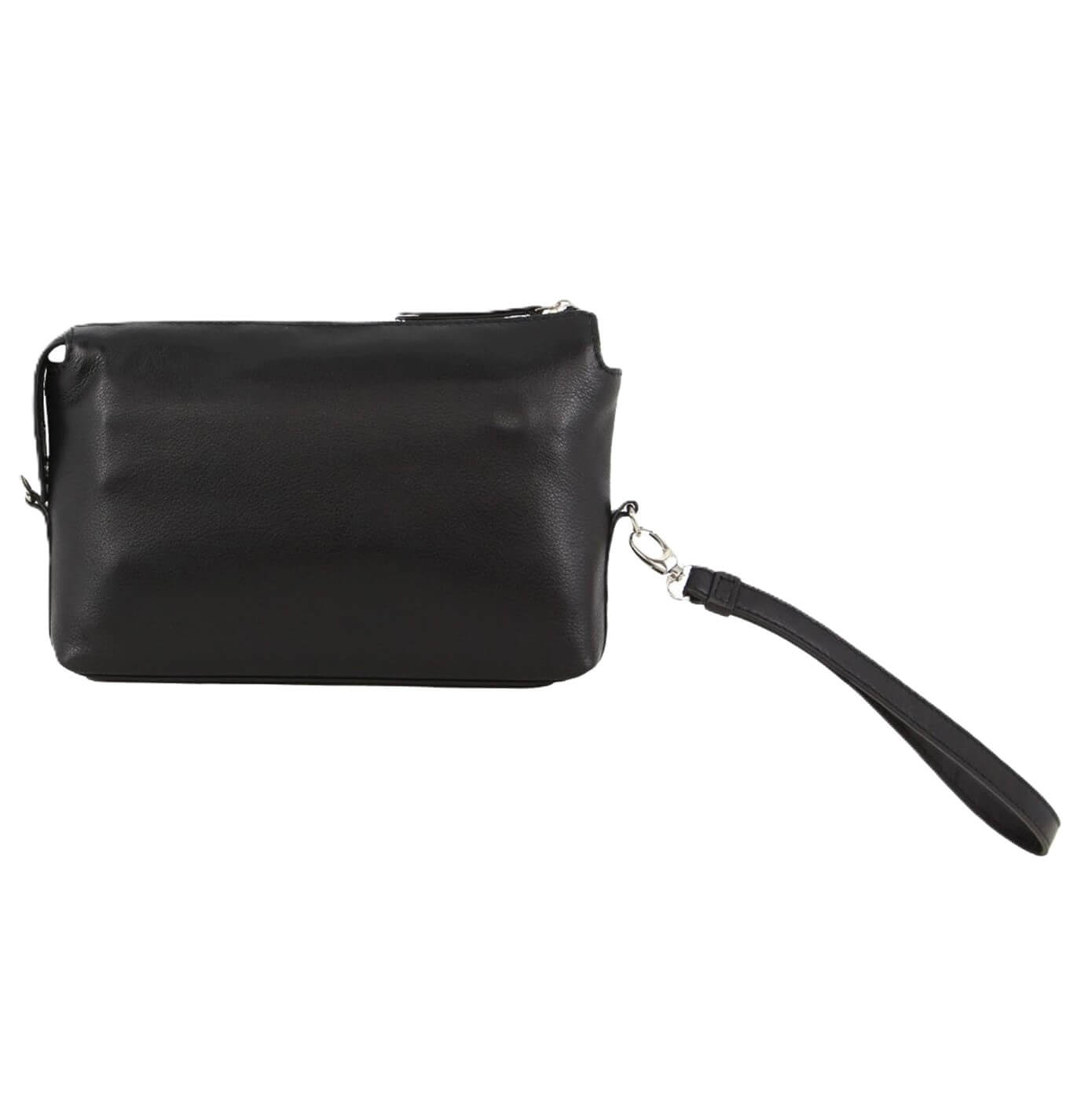 Pierre Cardin Men’s Genuine Leather Organiser Bag in Black