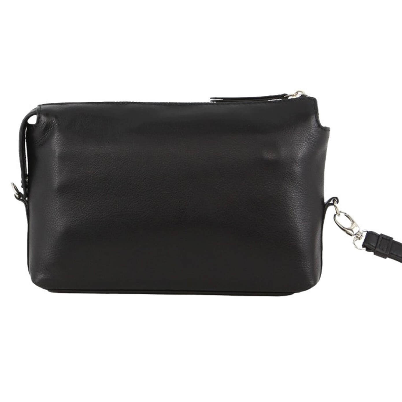Pierre Cardin Men’s Genuine Leather Organiser Bag in Black