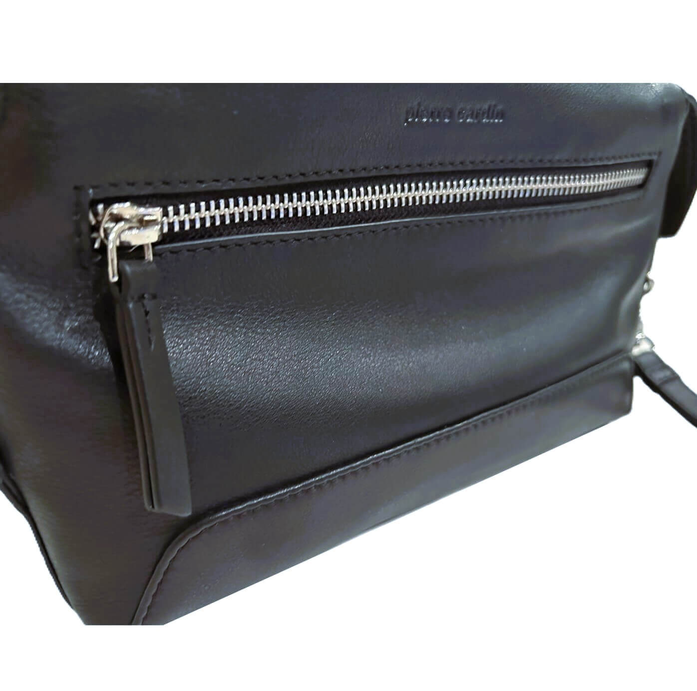 Pierre Cardin Men’s Genuine Leather Organiser Bag in Black