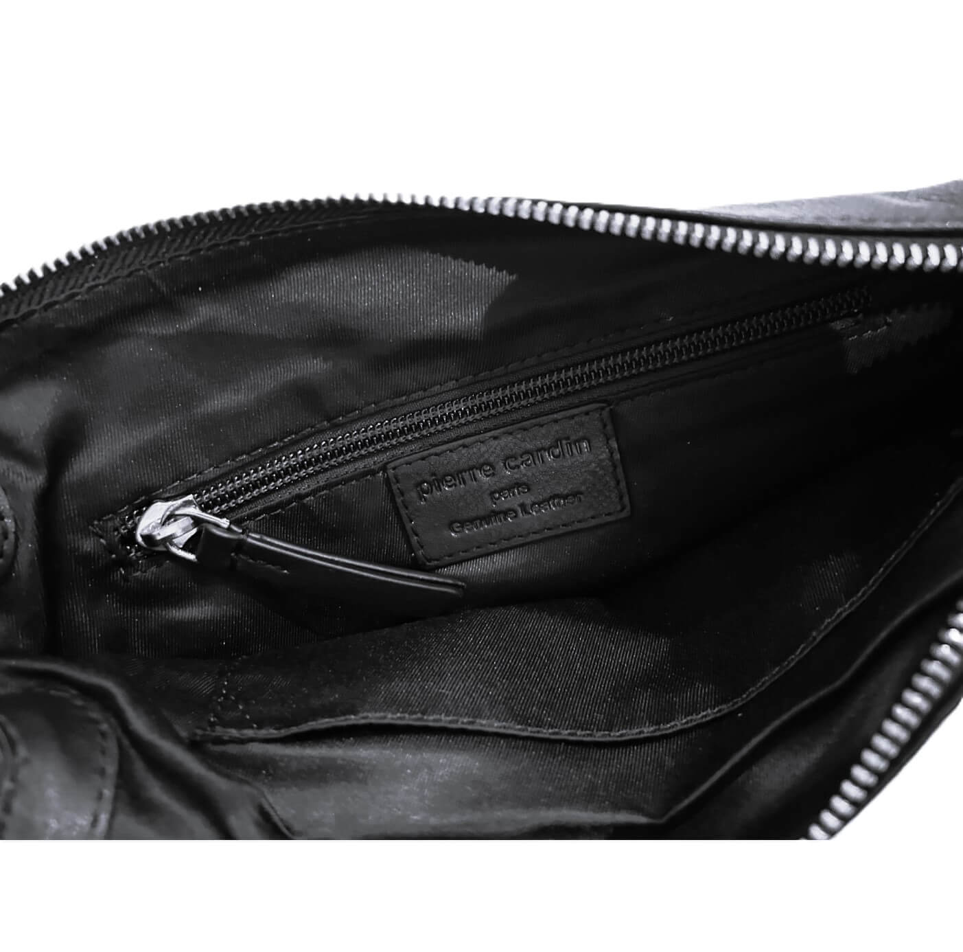 Pierre Cardin Men’s Genuine Leather Organiser Bag in Black