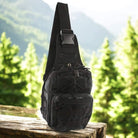 Pierre Cardin Crossbody Sling Bag Tactical Rucksack Bag in Black