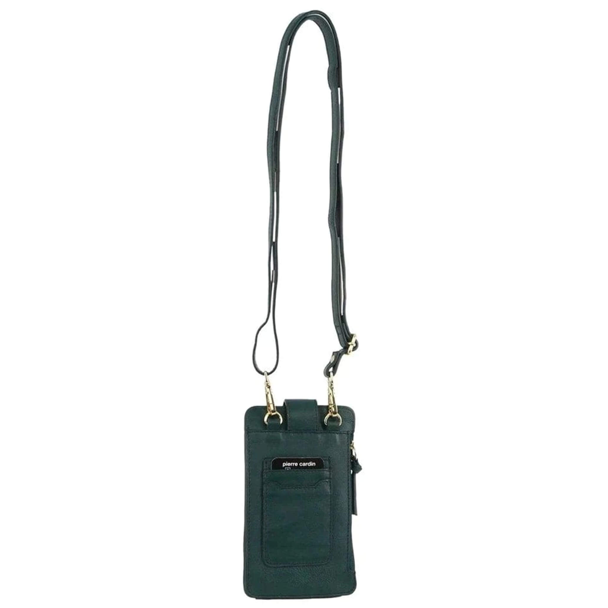Pierre Cardin Compact Leather Phone Holder Bag in Zirkon