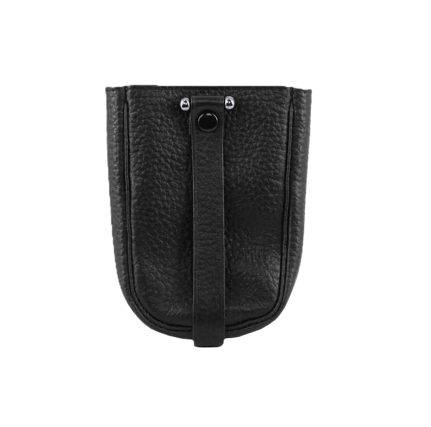 Pierre Cardin Italian Leather Keyring Pouch in Black