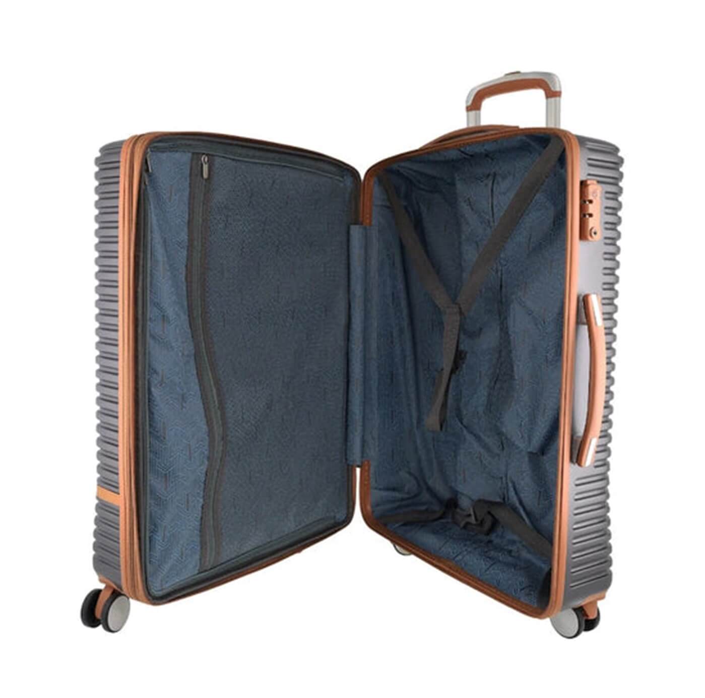 Pierre Cardin 70cm Medium Hard Shell Suitcase in Charcoal