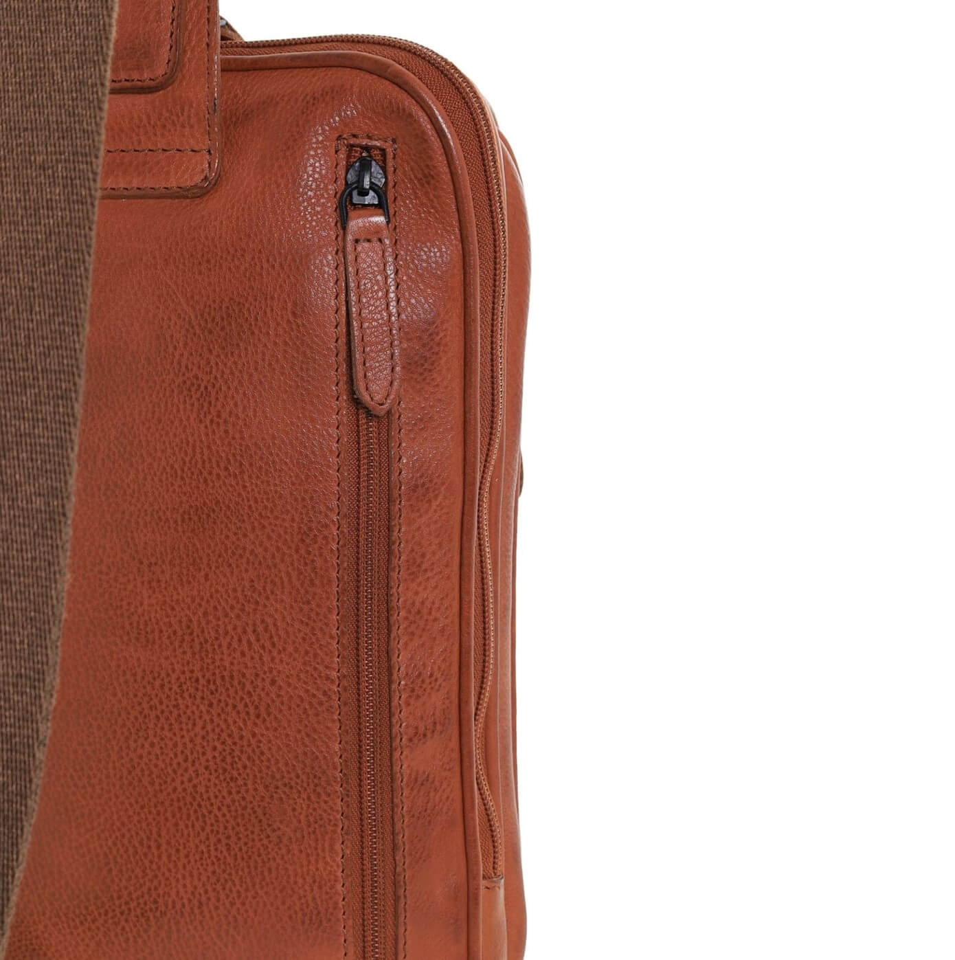Pierre Cardin Men’s Leather Crossbody-Sling Bag in Cognac