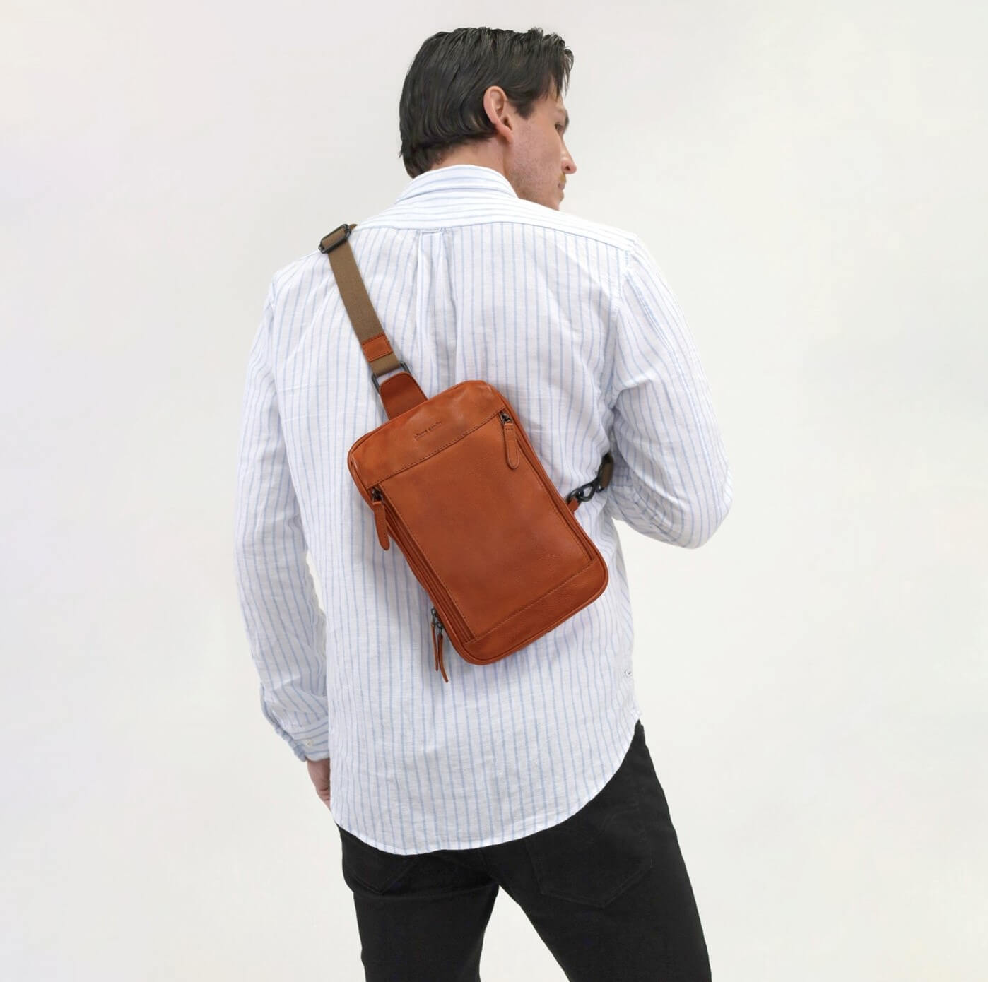 Pierre Cardin Mens Leather
Crossbody Sling Bag