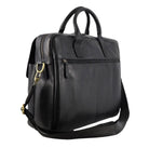 Pierre Cardin Men’s Leather Messenger-Laptop Bag in Black