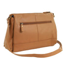 Pierre Cardin Ladies Leather Crescent Crossbody Bag in Almond