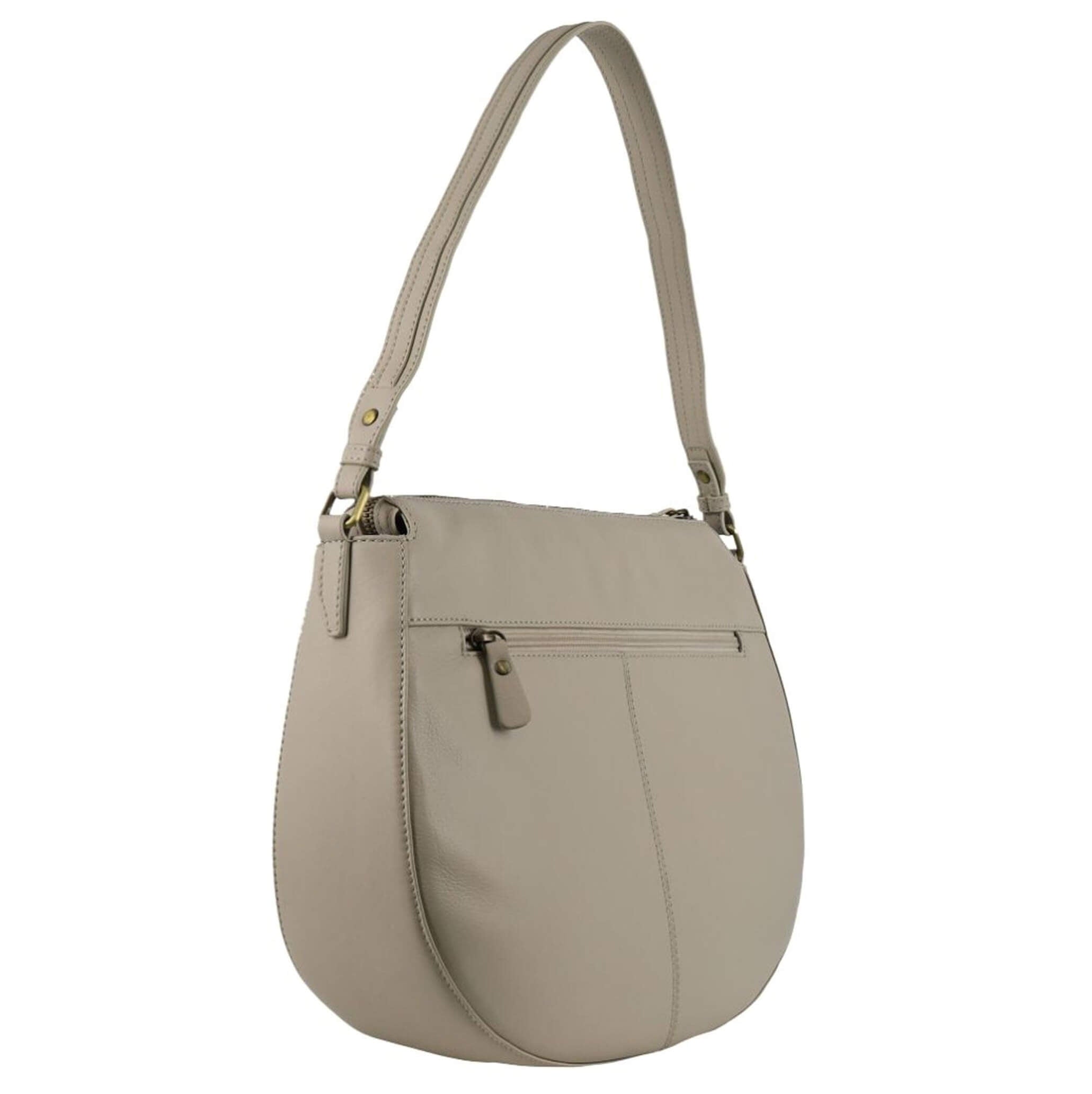 Pierre Cardin Ladies Leather Classic Hobo Bag in Bone