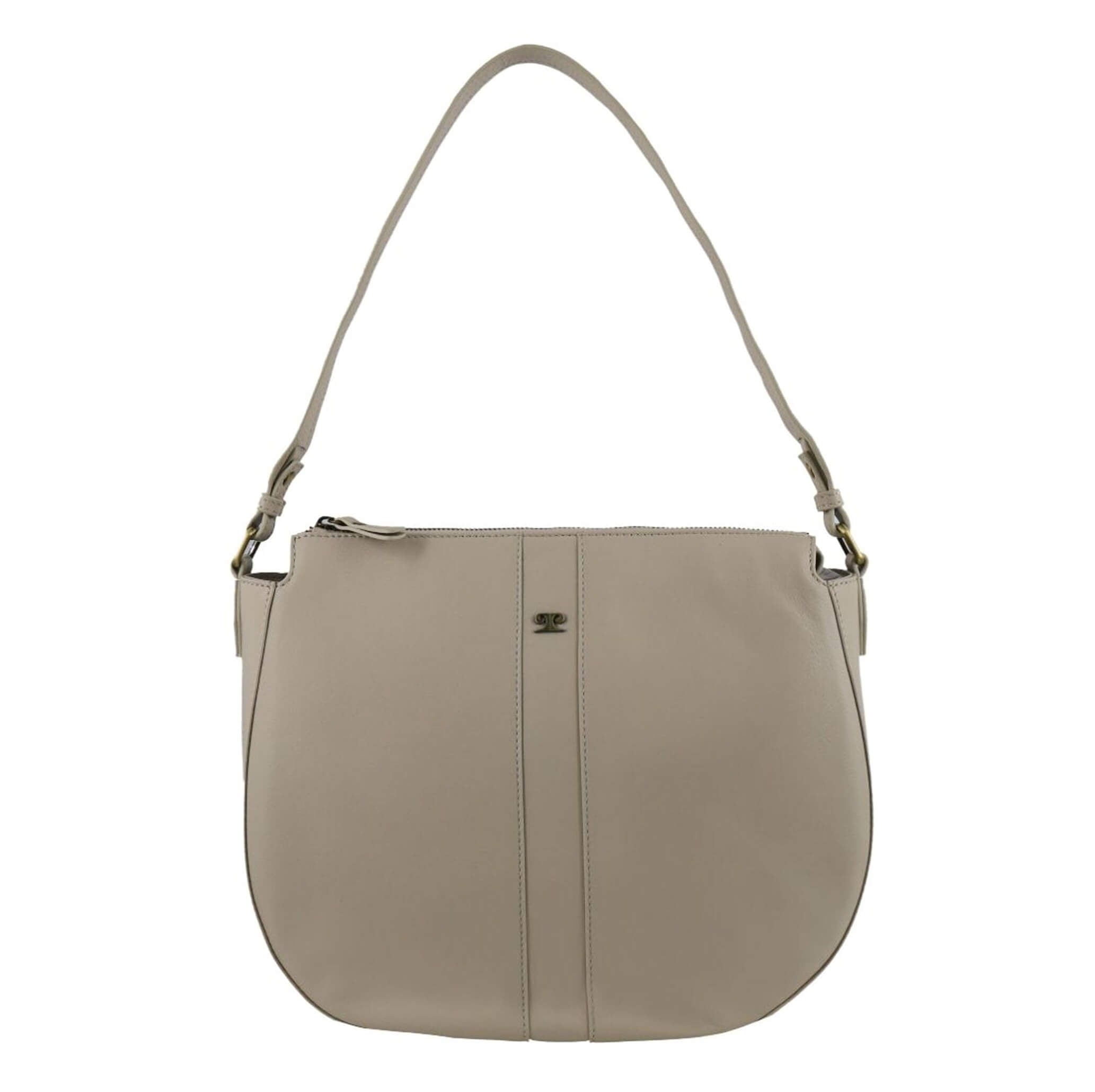 Pierre Cardin Ladies Leather Classic Hobo Bag in Bone
