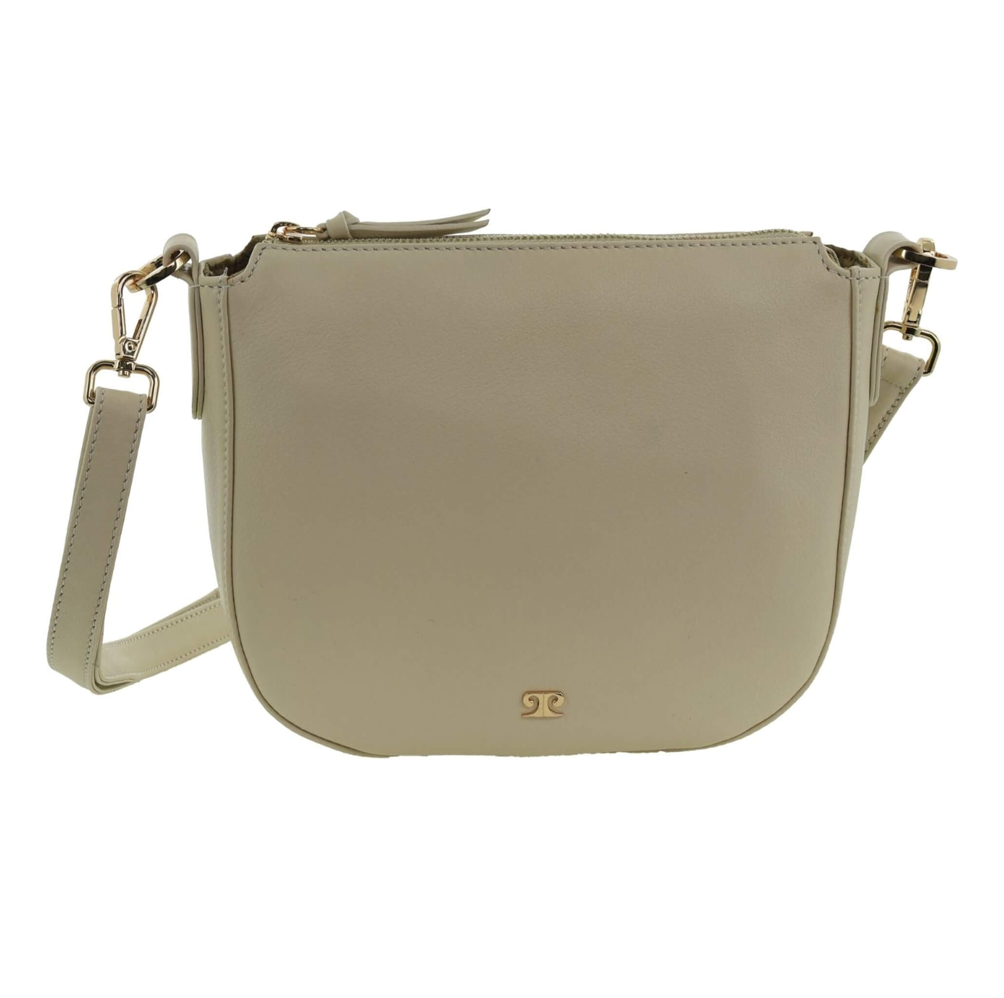Pierre Cardin Ladies Leather Elegant Crossbody Bag in Bone