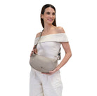 Pierre Cardin Ladies Leather Crescent Crossbody Bag in Taupe