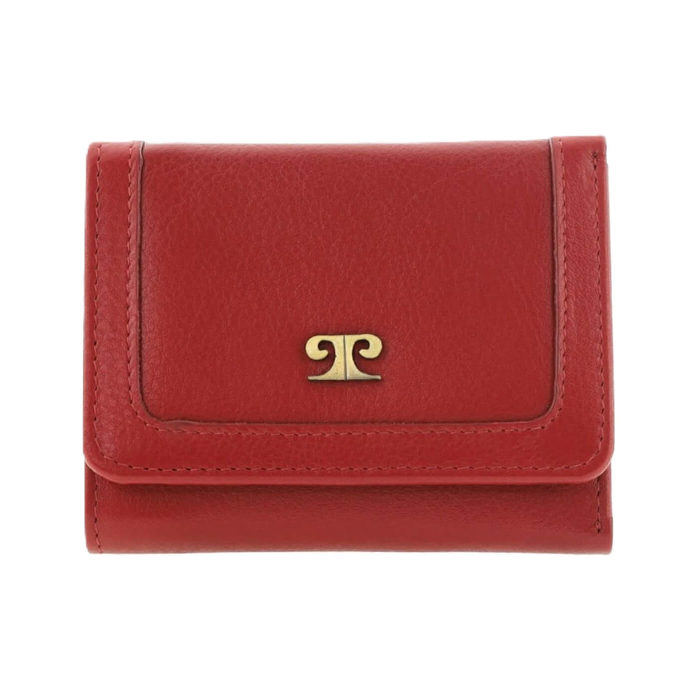 Pierre Cardin Ladies Leather Tri-fold Wallet in Red