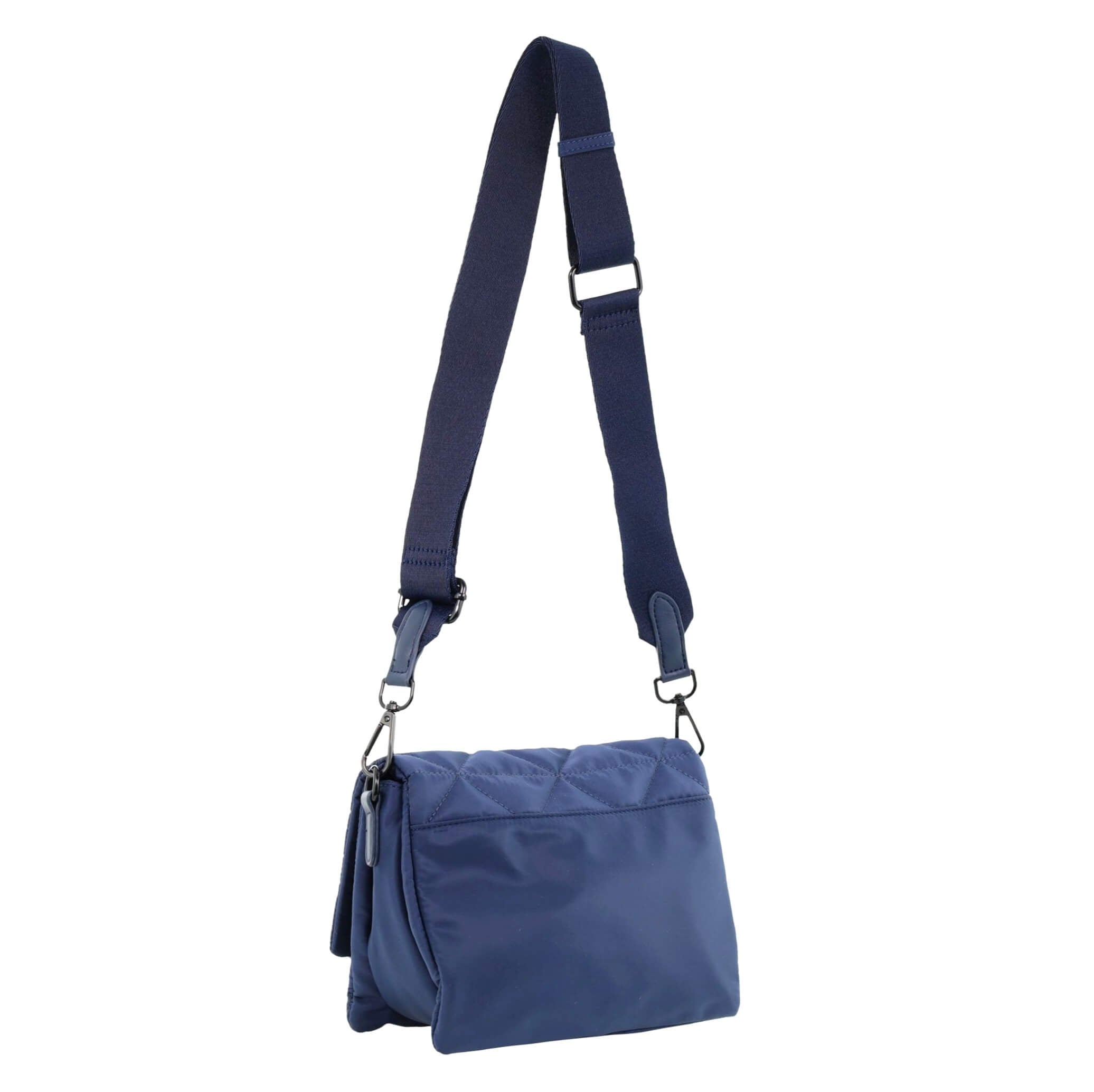 Pierre Cardin Ladies Nylon Quilted Crossbody Bag in Navy