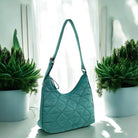 Pierre Cardin Ladies Nylon Quilted Hobo Bag in Green