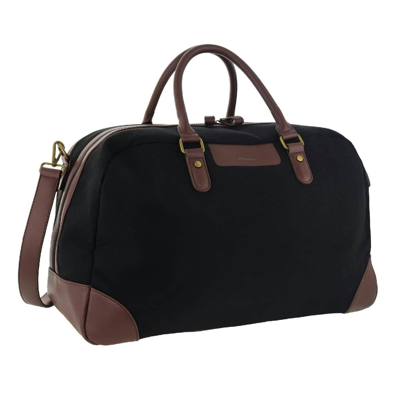 Pierre Cardin Nomad Canvas Overnight Bag in Black
