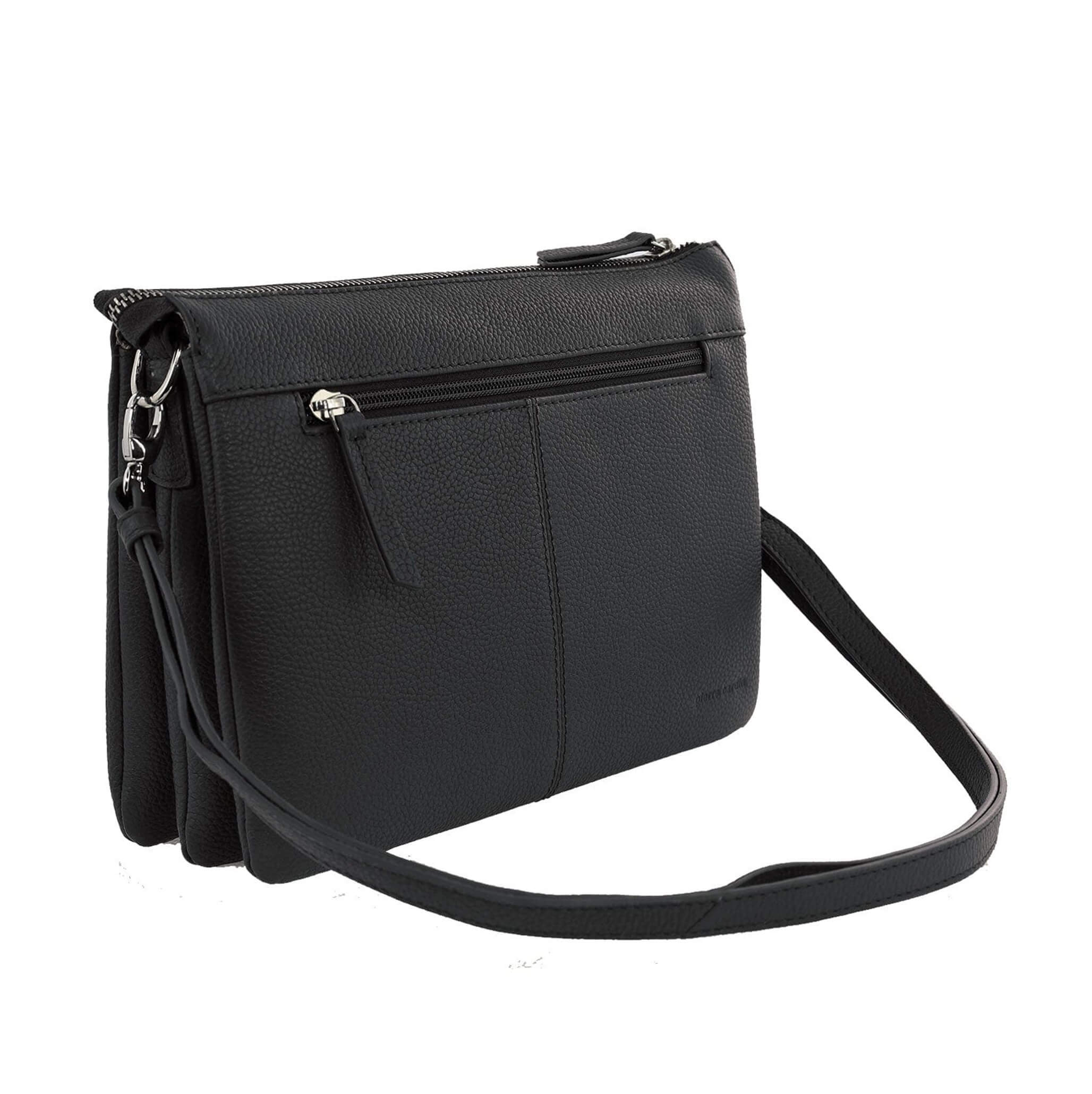 Pierre Cardin Ladies Leather Crossbody Bag in Black