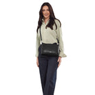 Pierre Cardin Ladies Leather Crossbody Bag in Black