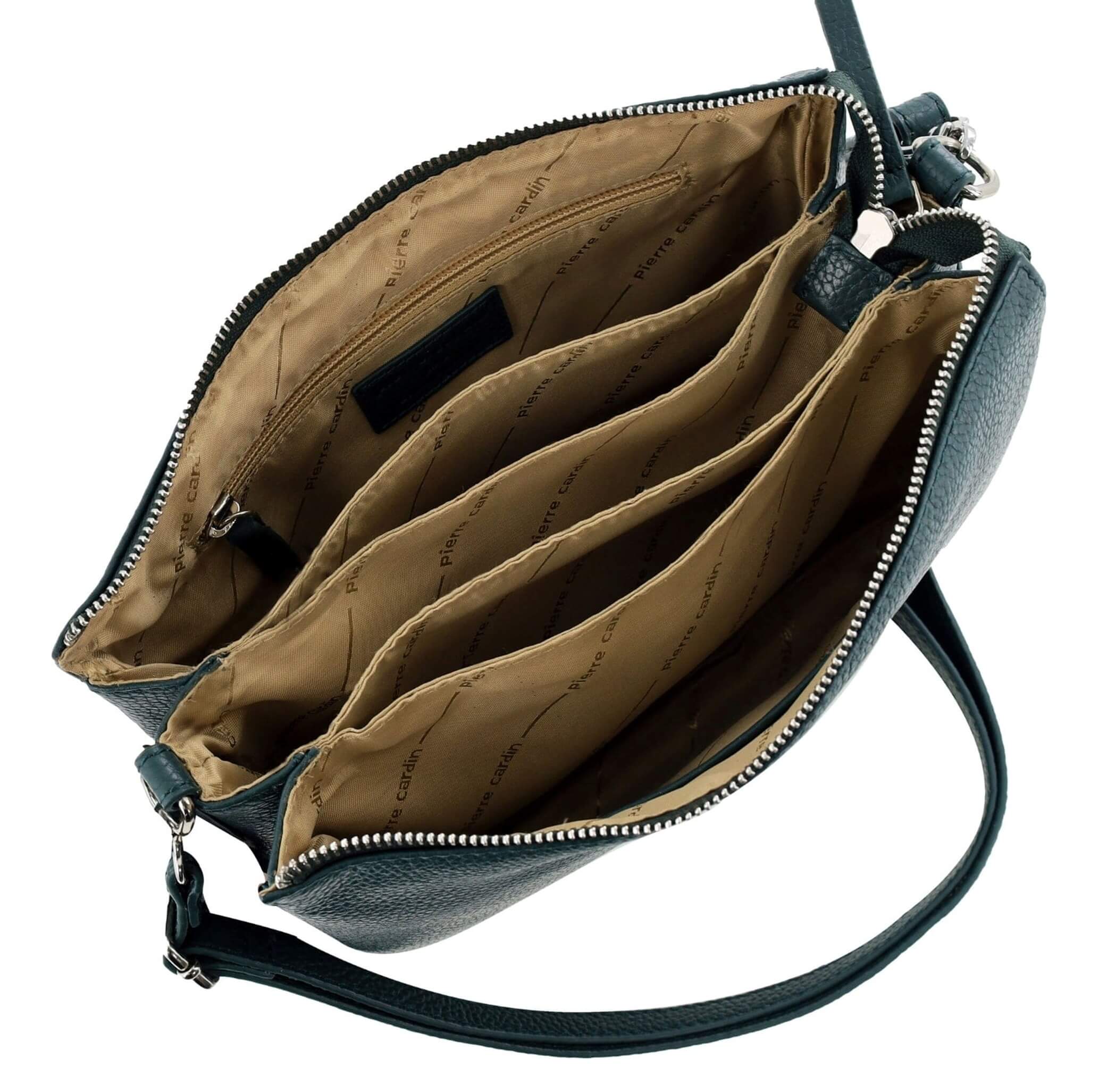 Pierre Cardin Ladies Leather Crossbody Bag in Green